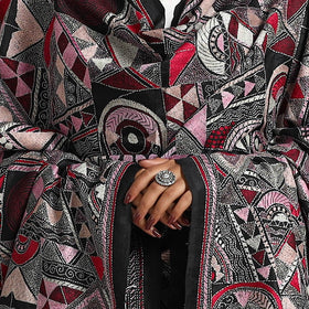 Multicolor - bengal handloom silk kantha embroidery dupatta