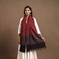 Kutch Handwoven Ajrakh Print Pure Wool Stole 34