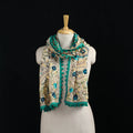 Ranihati Chanderi Silk Hand Embroidered Stole with Pom Pom 197