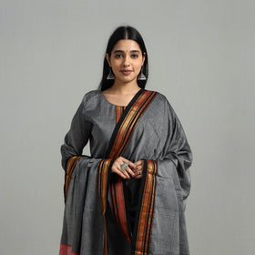 Buy Cotton Grey Dharwad Kurta Set with Palazzo & Dupatta