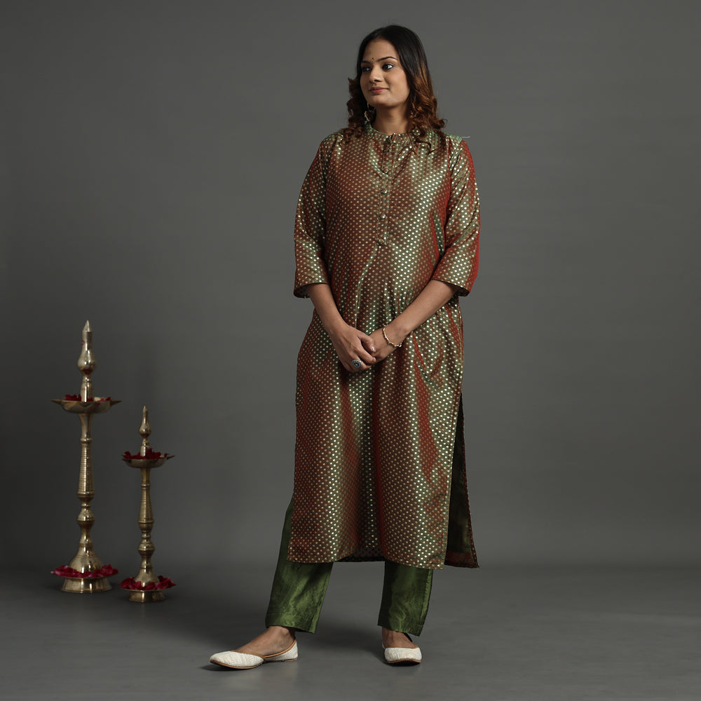 Banarasi Kurta with Palazzo & Dupatta Set