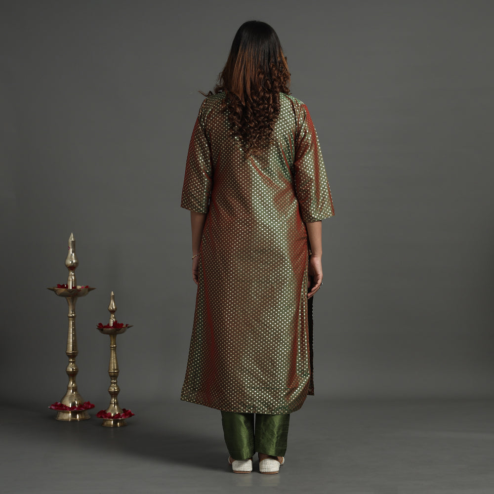 Banarasi Kurta with Palazzo & Dupatta Set