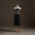 Black - Handpainted Srikalahasti Handloom Chanderi Silk Unstitched Kurta (2.3M) 14