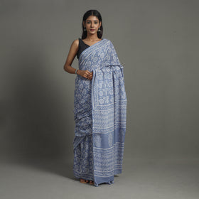 Buy Pure Cotton Bagru Print Saree for Women Online at iTokri.com