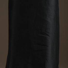 Black - Handpainted Srikalahasti Handloom Chanderi Silk Unstitched Kurta (2.3M) 14