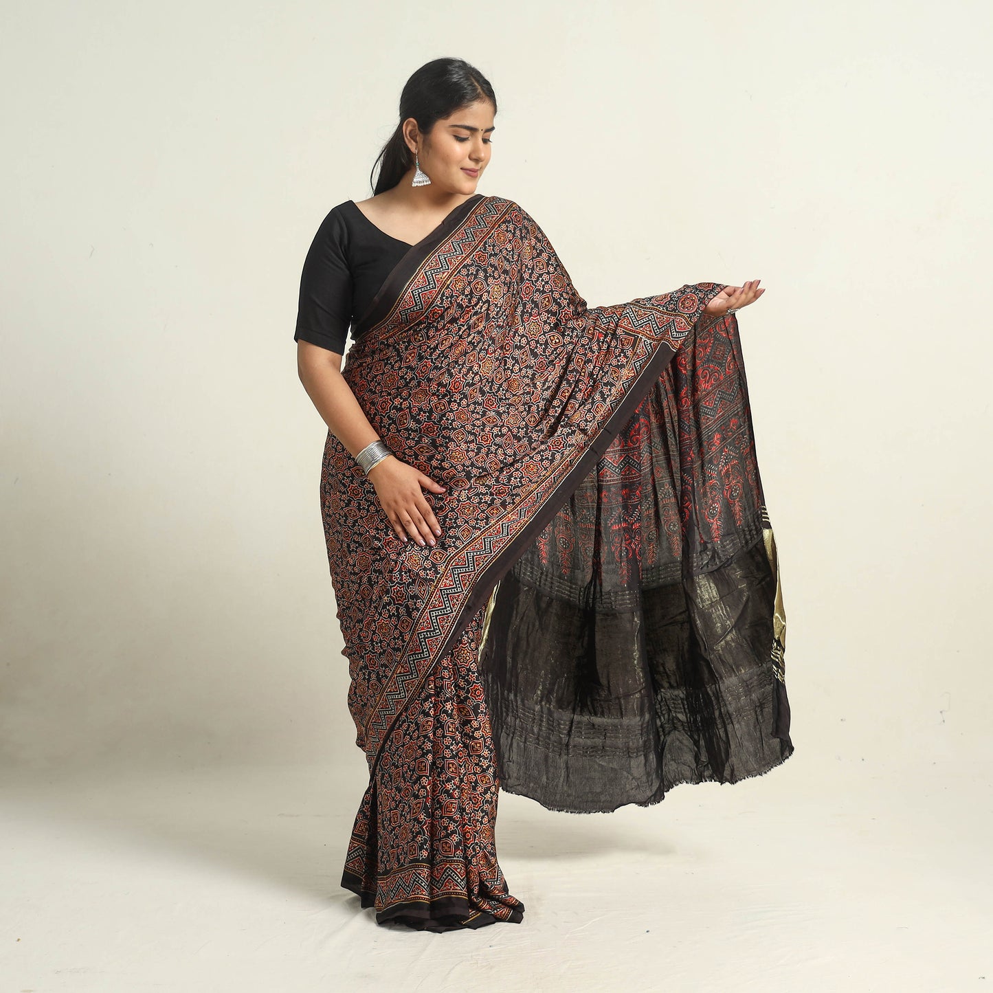 Ajrakh Saree