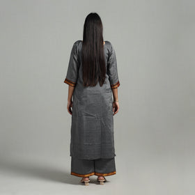 Buy Cotton Grey Dharwad Kurta Set with Palazzo & Dupatta