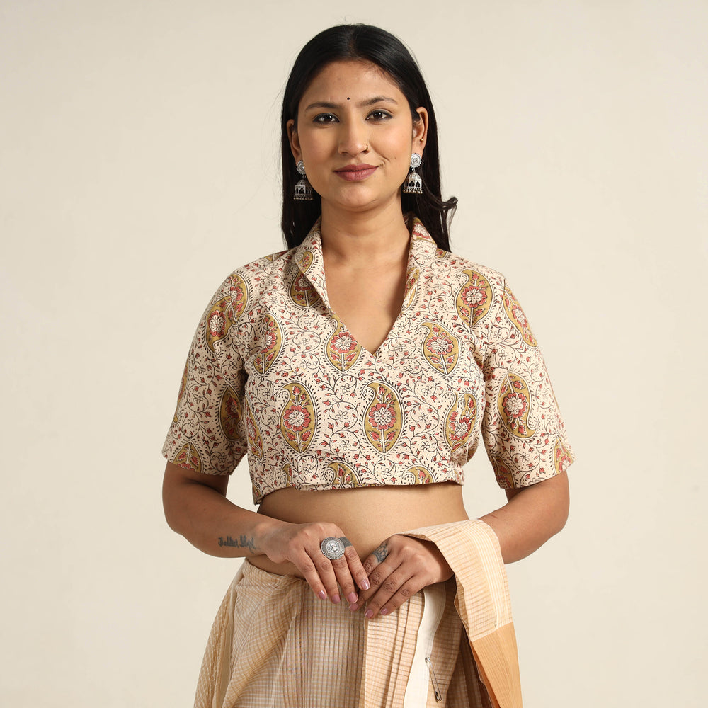 kalamkari stitched blouse 