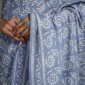 Buy Pure Cotton Bagru Print Saree for Women Online at iTokri.com