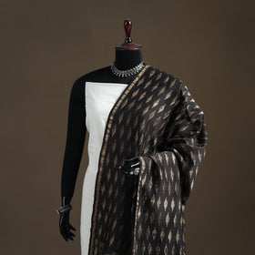 Akola Dabu Hand Block Print Chanderi Silk Handloom Dupatta 09