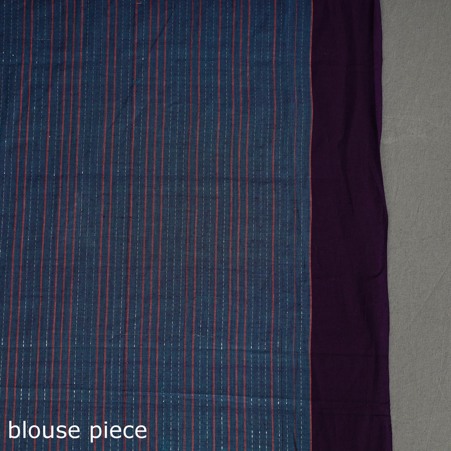 Blue - Bazaar Checks Cotton Handloom Saree 44