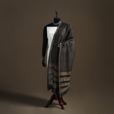 Akola Dabu Hand Block Print Chanderi Silk Handloom Dupatta 10