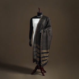 Akola Dabu Hand Block Print Chanderi Silk Handloom Dupatta 10