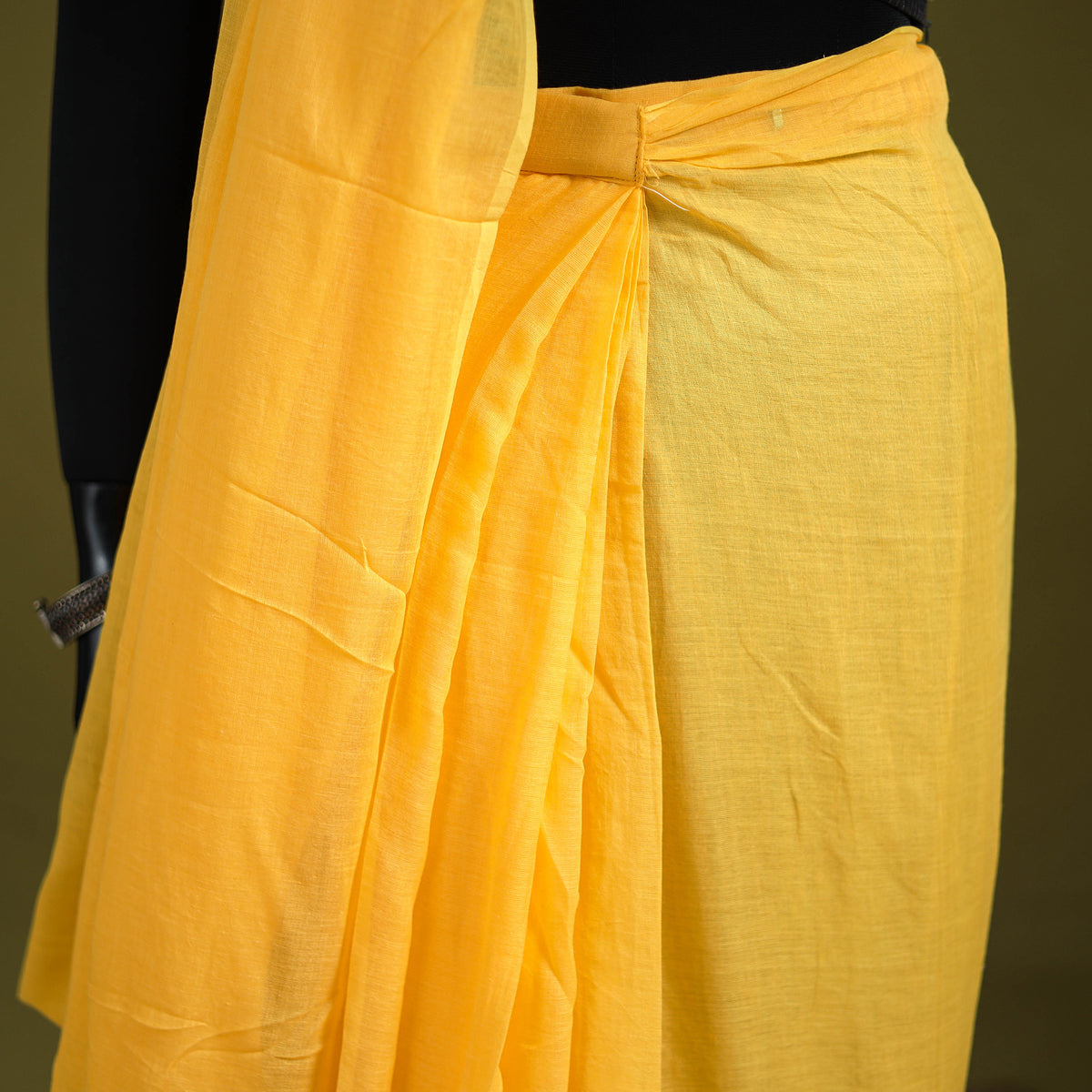 Plain Pure Mul Cotton Ready To Wear Saree 12