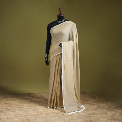 Plain Pure Mul Cotton Ready To Wear Saree 11