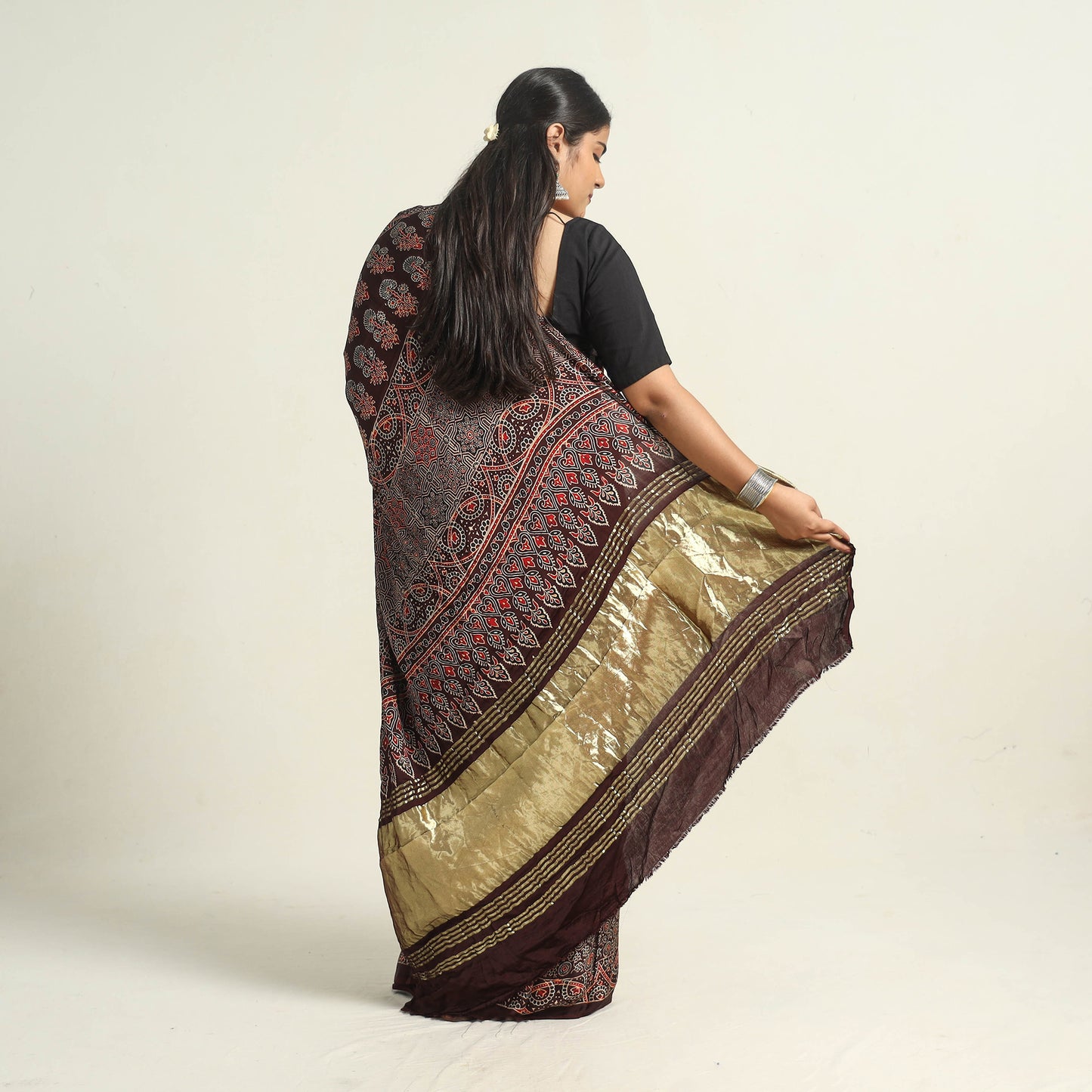 Ajrakh Saree