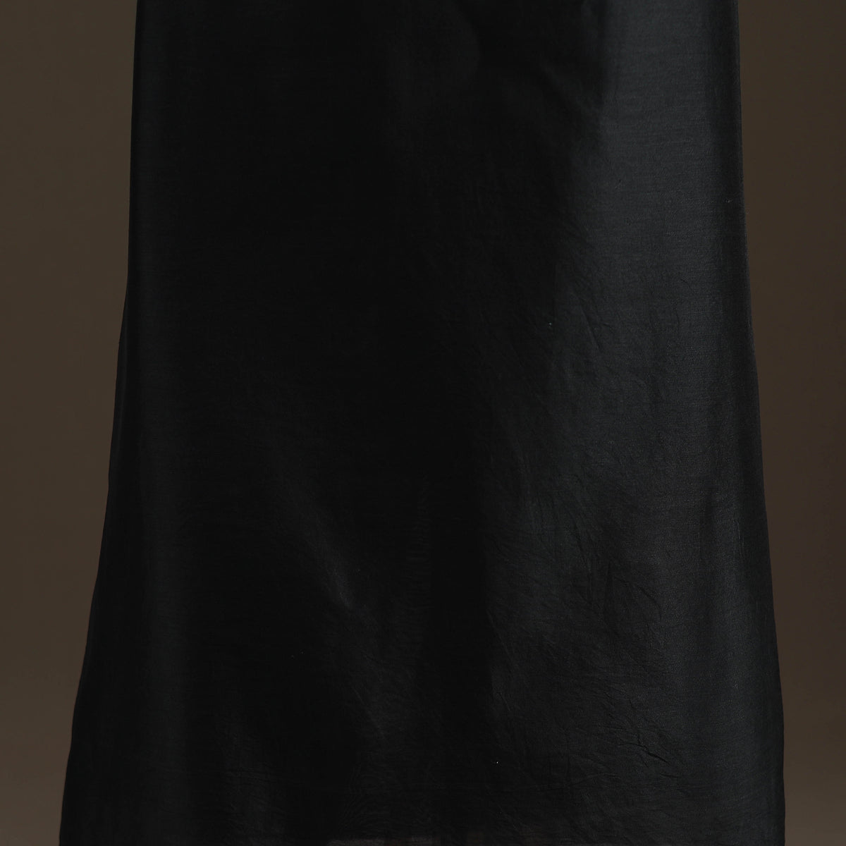 Black - Handpainted Srikalahasti Handloom Chanderi Silk Unstitched Kurta (2.3M) 17