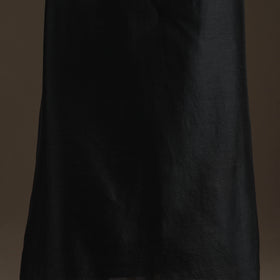 Black - Handpainted Srikalahasti Handloom Chanderi Silk Unstitched Kurta (2.3M) 17