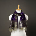 Purple - Brocade Handloom Silk Nakshi Buti Banarasi Stole 27