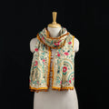Ranihati Chanderi Silk Hand Embroidered Stole with Pom Pom 210