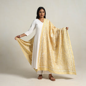 Hand Embroidered Bengal Kantha Work Dupatta 