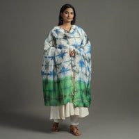 Multicolor - Shibori Tie-Dye Handloom Chanderi Silk Dupatta with Zari Border 59