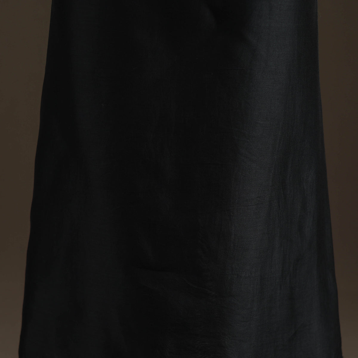 Black - Handpainted Srikalahasti Handloom Chanderi Silk Unstitched Kurta (2.3M) 18