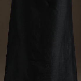 Black - Handpainted Srikalahasti Handloom Chanderi Silk Unstitched Kurta (2.3M) 18
