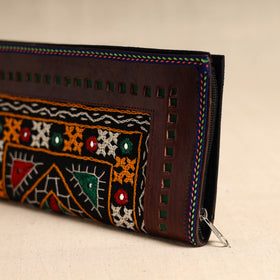 Traditional Kutch Hand Embroidery Leather Clutch / Wallet 45