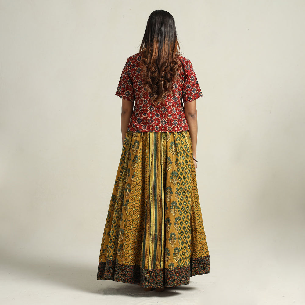 Ajrakh Patchwork Skirt 