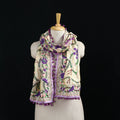 Ranihati Chanderi Silk Hand Embroidered Stole with Pom Pom 214