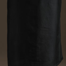 Black - Handpainted Srikalahasti Handloom Chanderi Silk Unstitched Kurta (2.3M) 19