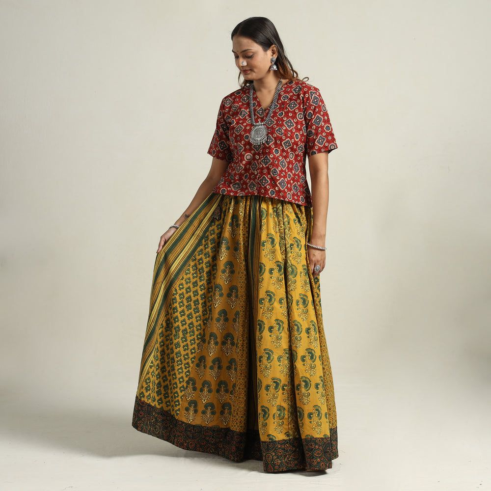 Ajrakh Patchwork Skirt 