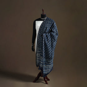 Akola Dabu Hand Block Print Chanderi Silk Handloom Dupatta 13