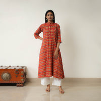 Natural Dyed Block Print Cotton Kalamkari Kurta 13