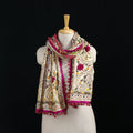 Ranihati Chanderi Silk Hand Embroidered Stole with Pom Pom 219