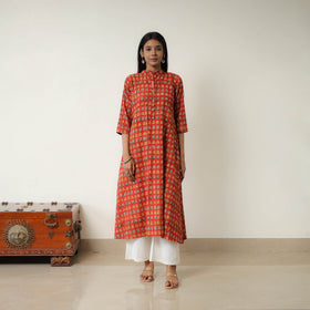 Buy Natural Dyed Block Print Cotton Kalamkari Kurta
