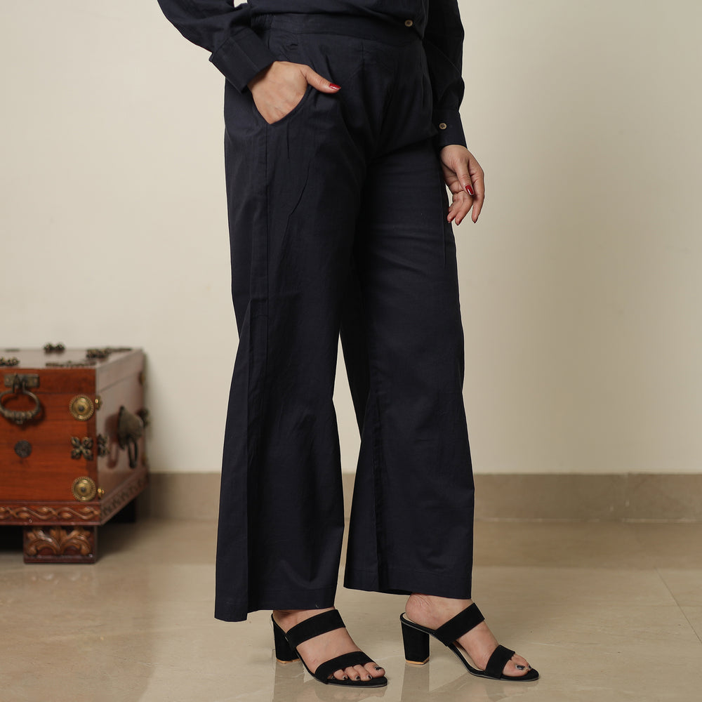 Black - Plain Dyed Cotton Co-Ord Set 02