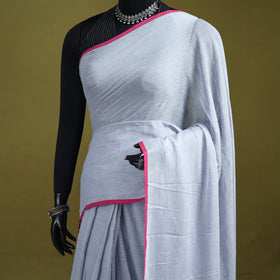 Plain Pure Mul Cotton Ready To Wear Saree 09
