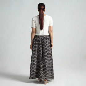 Buy Ajrakh Hand Block Printed Cotton Flared Palazzo Online at iTokri.com