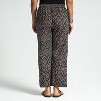 Black - Ajrakh Block Printed Cotton Elasticated Pant