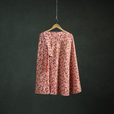 Peach - Batik Print Cotton Wrap Around Skirt 88
