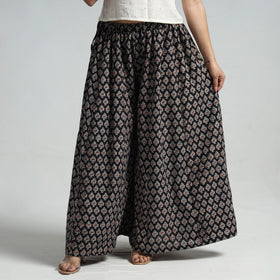 Buy Ajrakh Hand Block Printed Cotton Flared Palazzo Online at iTokri.com