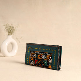 Traditional Kutch Hand Embroidery Leather Clutch / Wallet 48