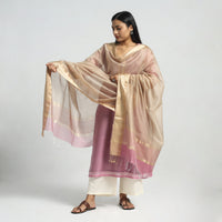 Purple -Traditional Maheshwari Handloom Silk Cotton Kurta with Dupatta Set