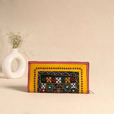Traditional Kutch Hand Embroidery Leather Clutch / Wallet 49