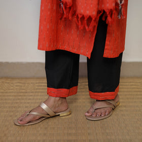 Orange - Handloom Cotton Pochampally Ikat Kurta Set 07