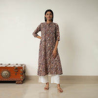 Natural Dyed Block Print Cotton Kalamkari Kurta 14