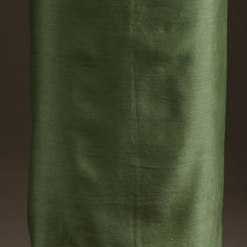 Green - Handpainted Srikalahasti Handloom Chanderi Silk Unstitched Kurta (2.3M) 21