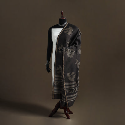 Akola Dabu Hand Block Print Chanderi Silk Handloom Dupatta 16